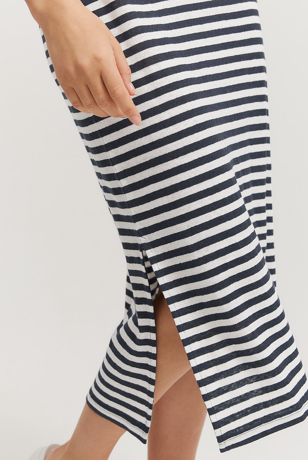 Stripe Linen Jersey Dress