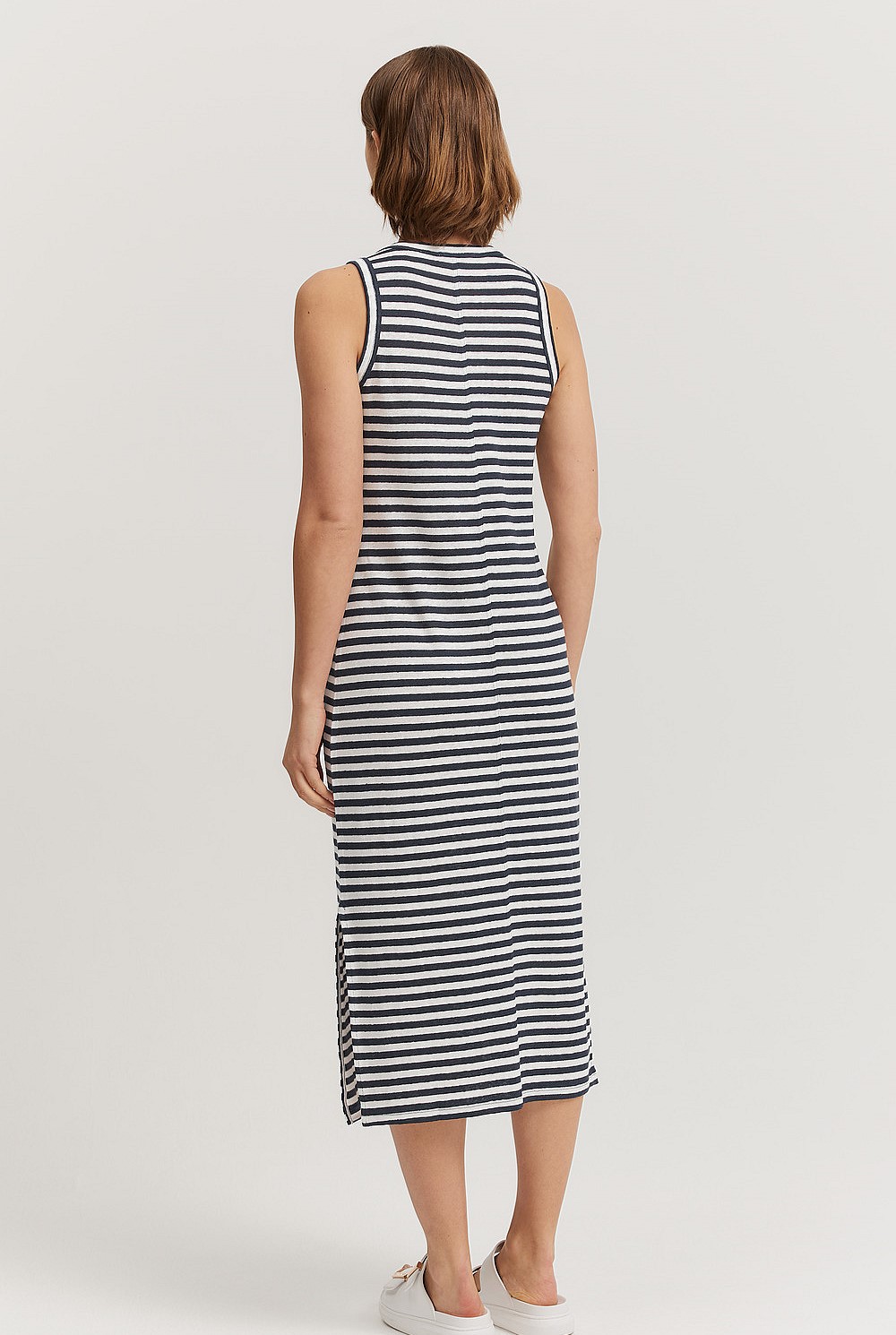 Stripe Linen Jersey Dress