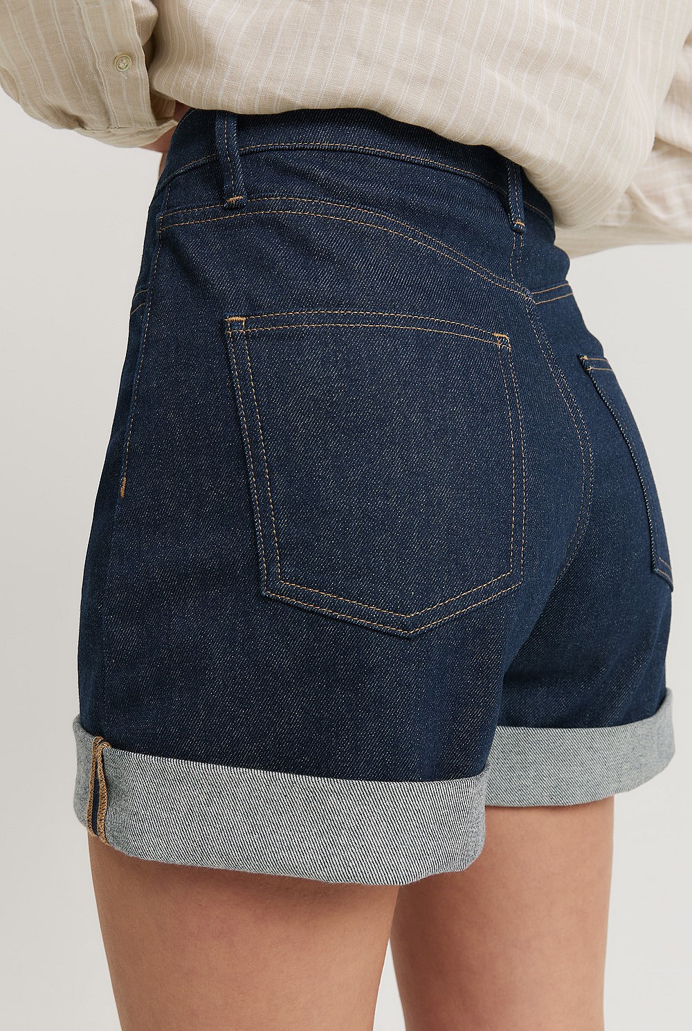 Denim Cuff Detail Short