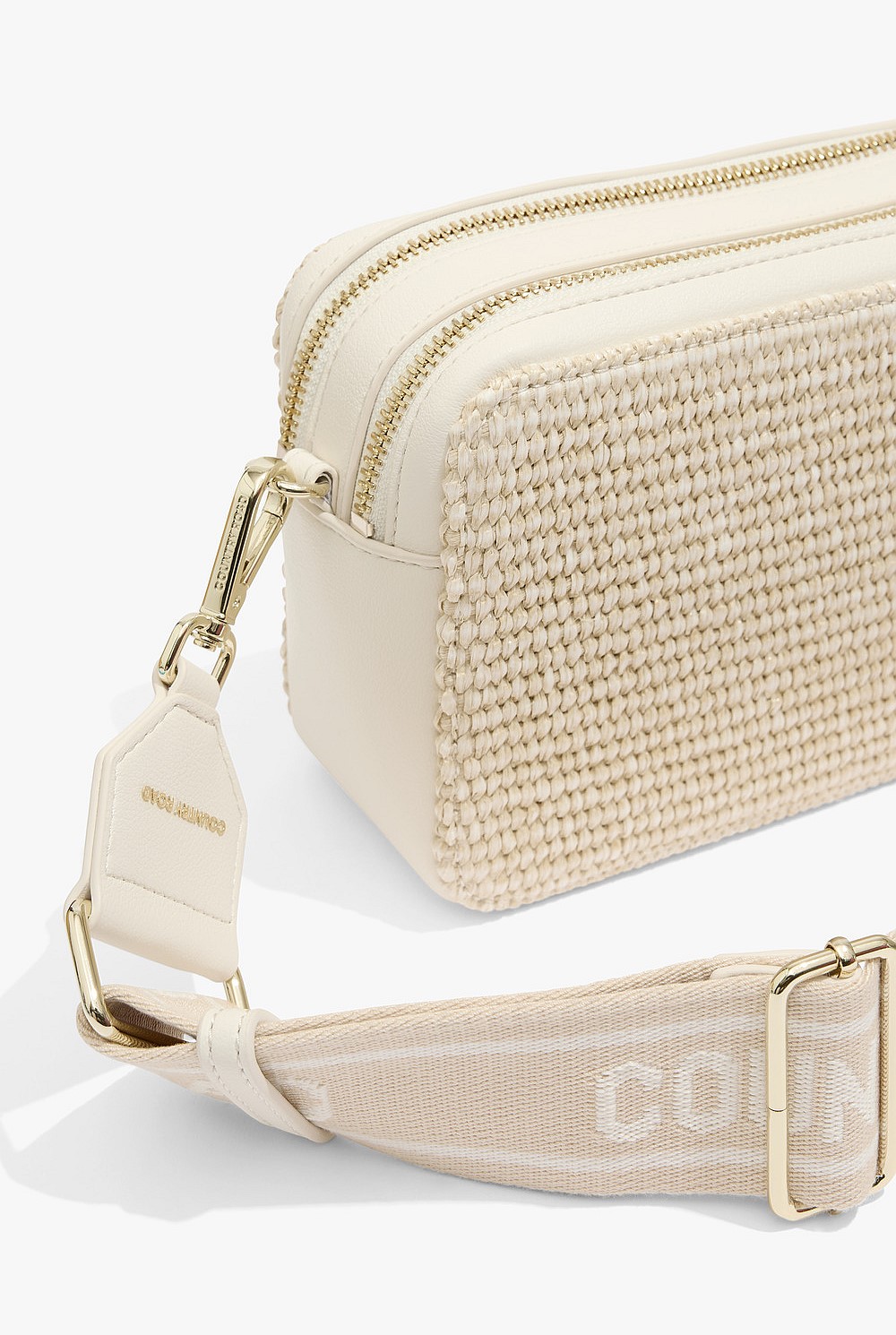 Woven Contrast Camera Bag