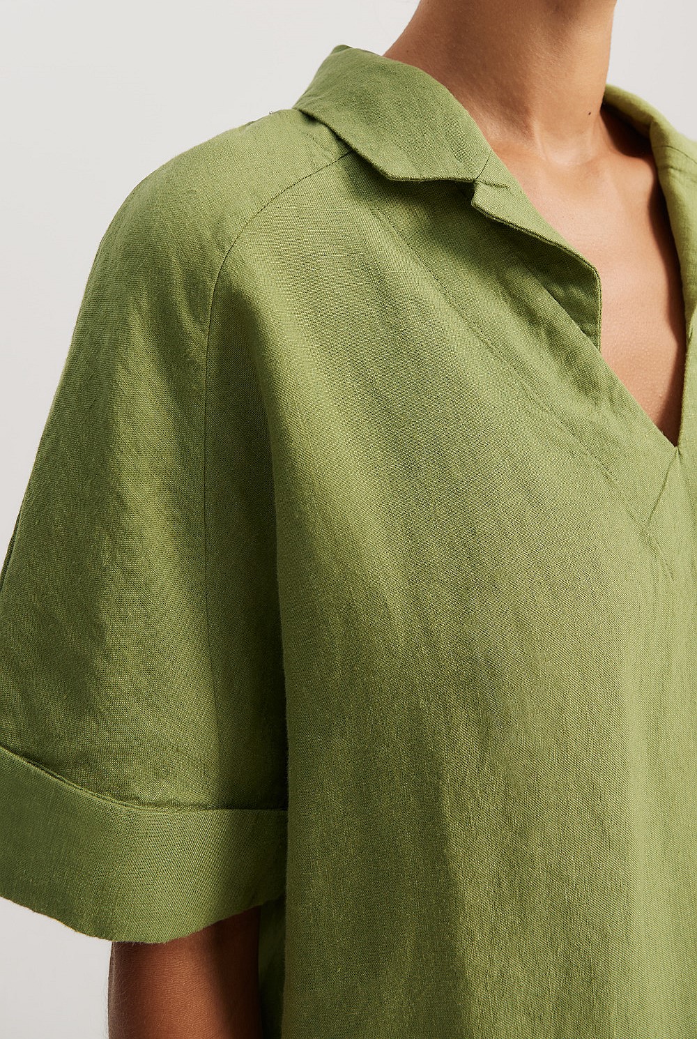 Organically Grown Linen Popover Dress