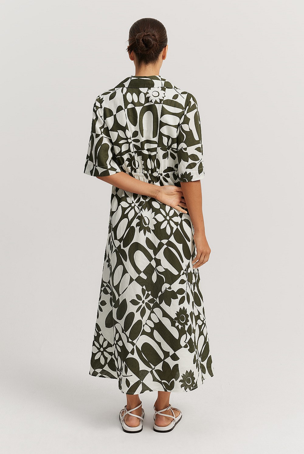 Print Tie Front Dress