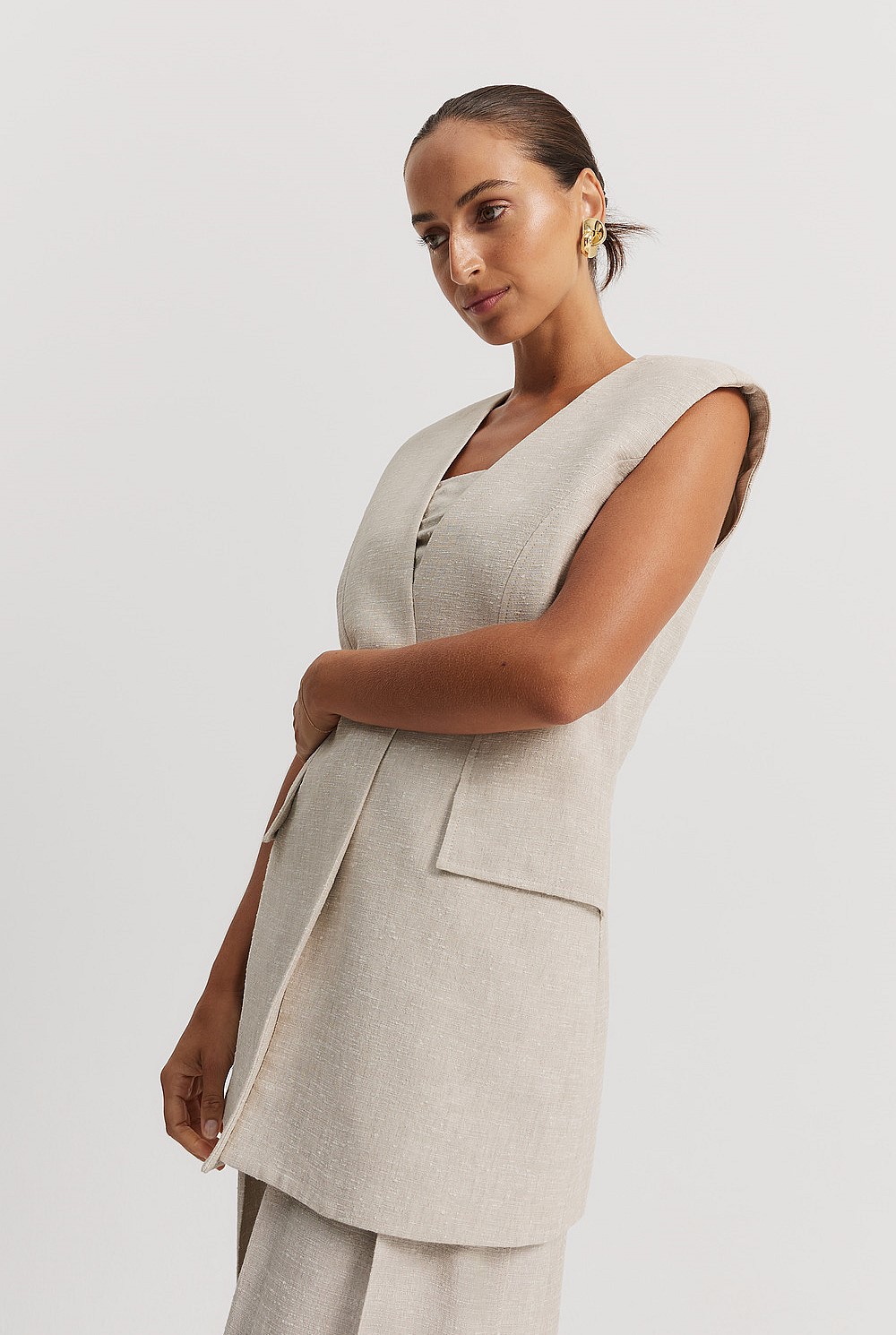 Textured Longline Vest