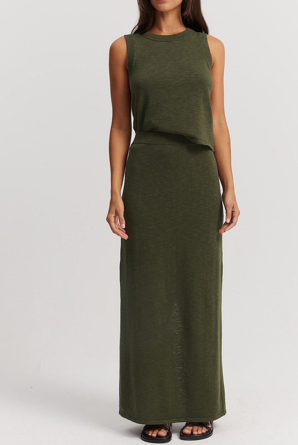 Organically Grown Cotton Linen Maxi Skirt