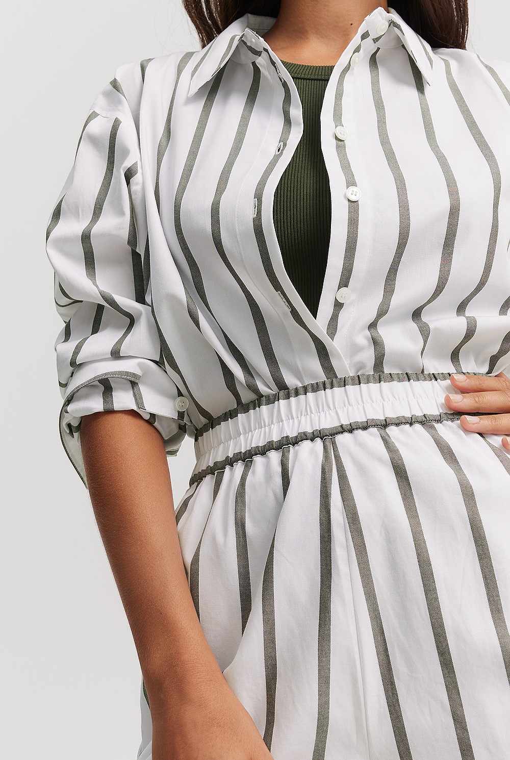 Cotton Stripe Oxford Shirt