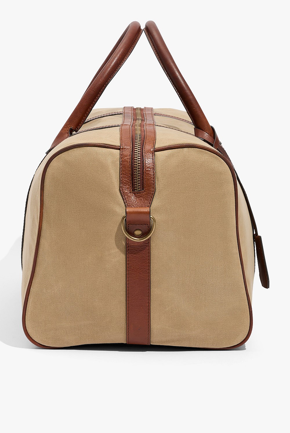 Leather Trim Logo Duffle Bag