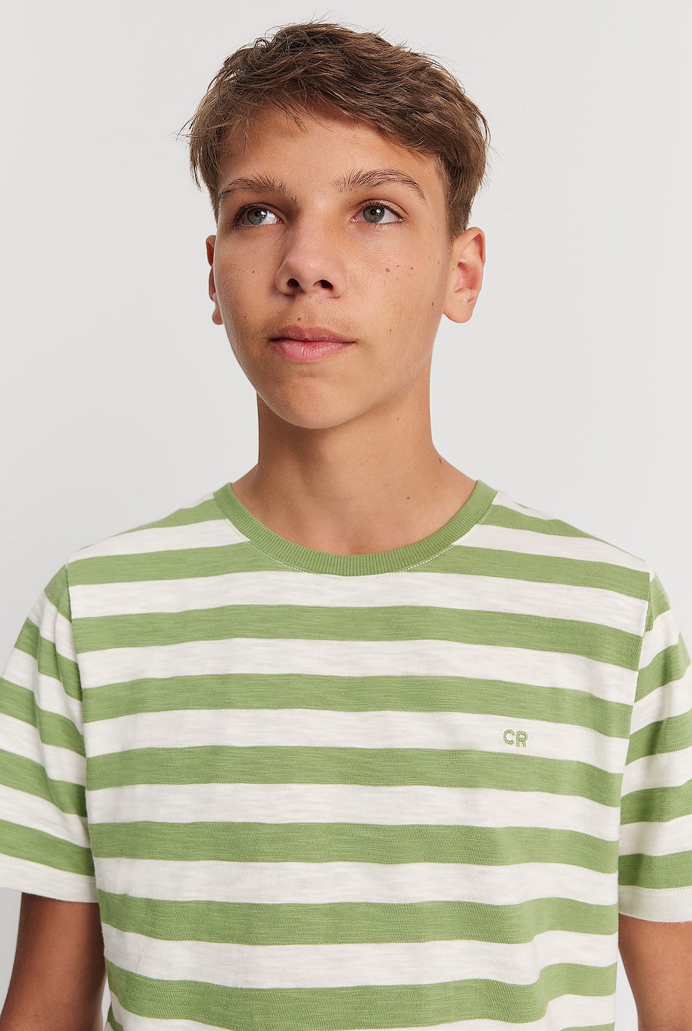 Teen Recycled Cotton Blend Plain CR Short Sleeve T-Shirt