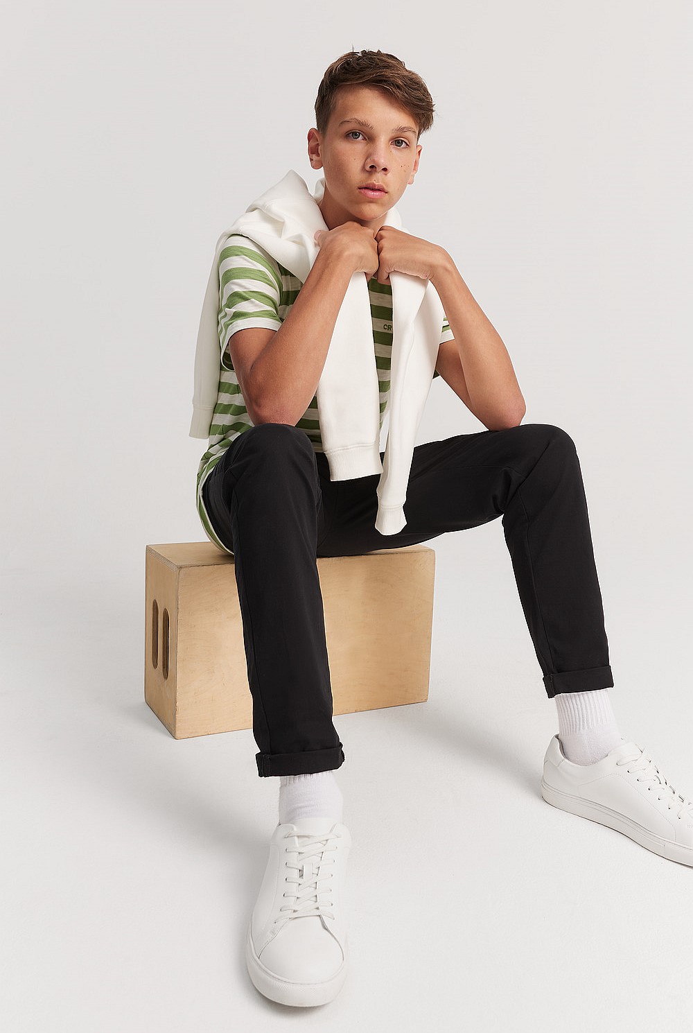 Teen Recycled Cotton Blend Plain CR Short Sleeve T-Shirt