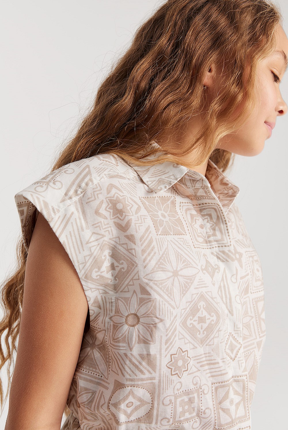 Teen Tile Print Jumpsuit