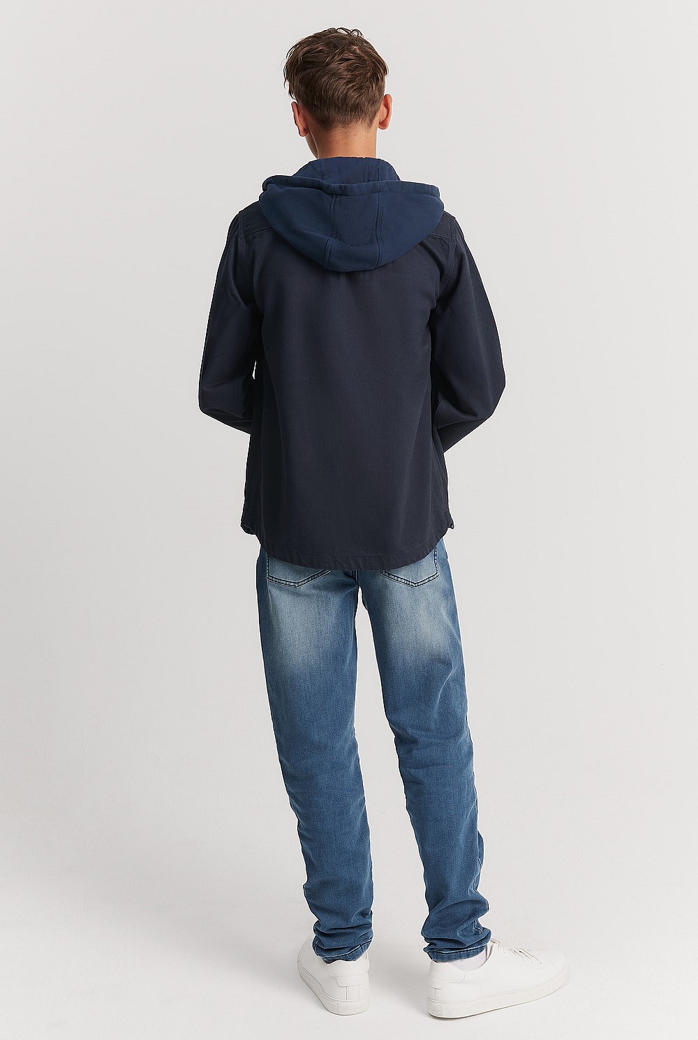 Teen Hooded Twill Shirt