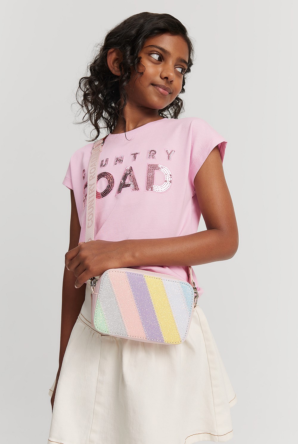 Recycled Polyester Logo Cross Body Bag