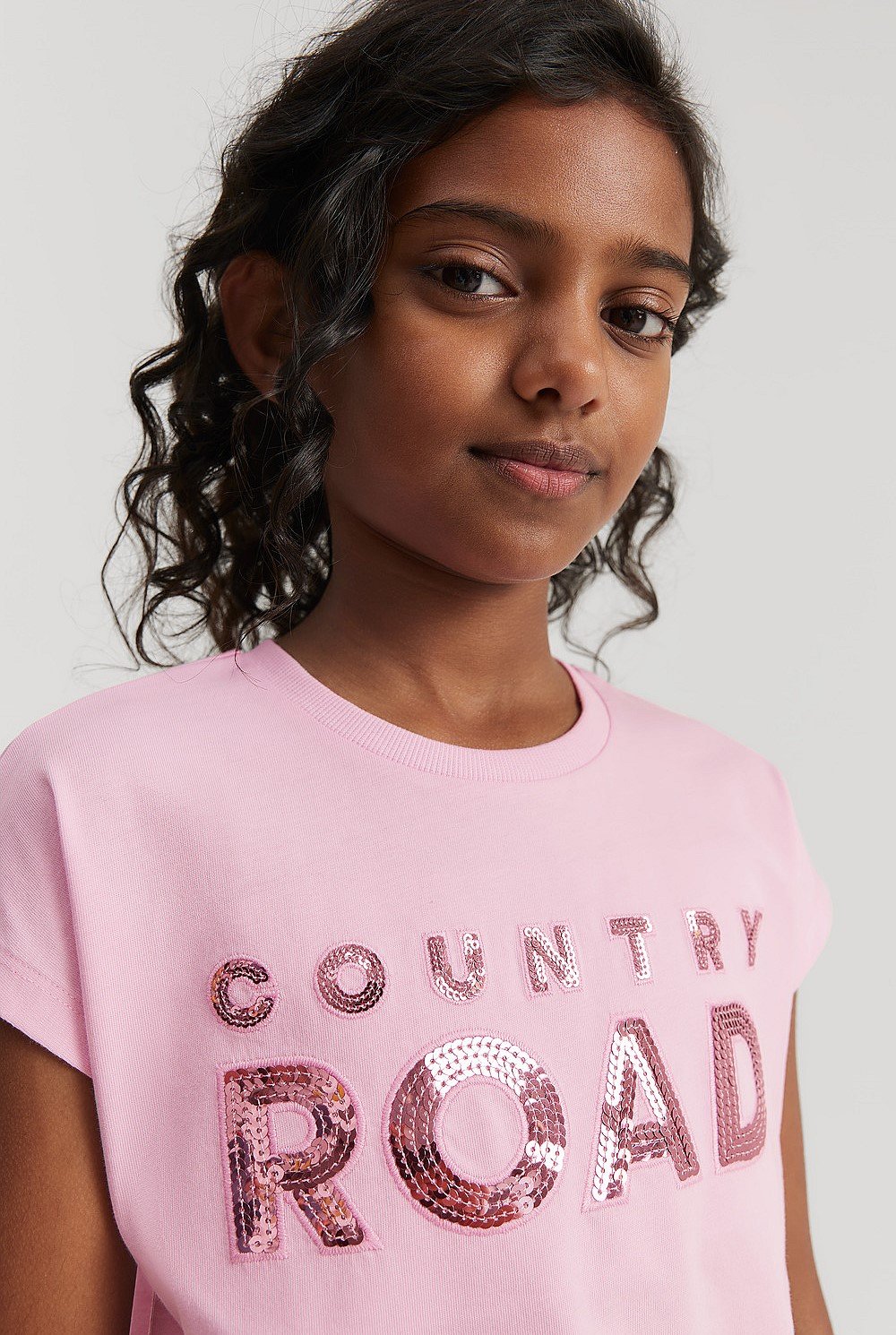 Organically Grown Cotton Sequin Logo T-Shirt