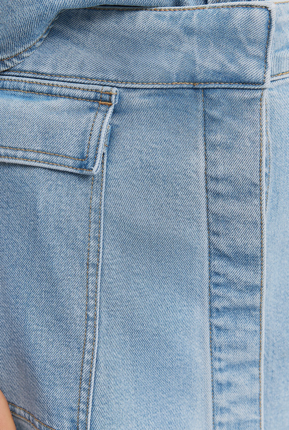 Australian Cotton Blend Pocket Detail Denim Skirt