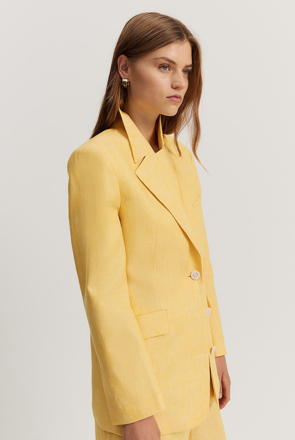 Linen Yarn Dyed Blazer