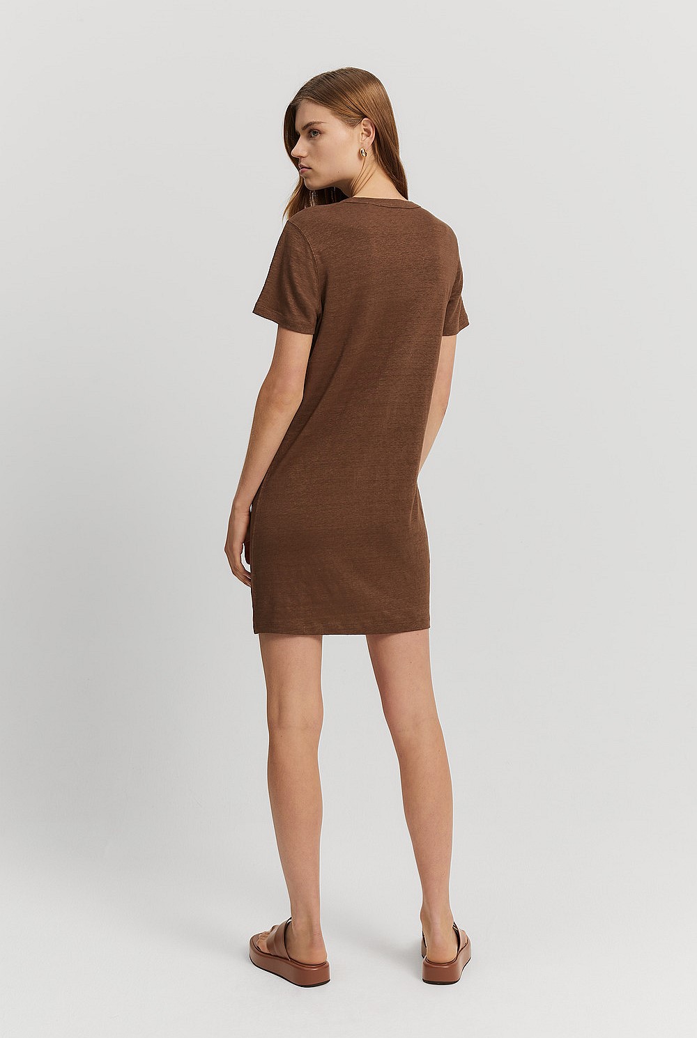 Linen Jersey Mini Dress