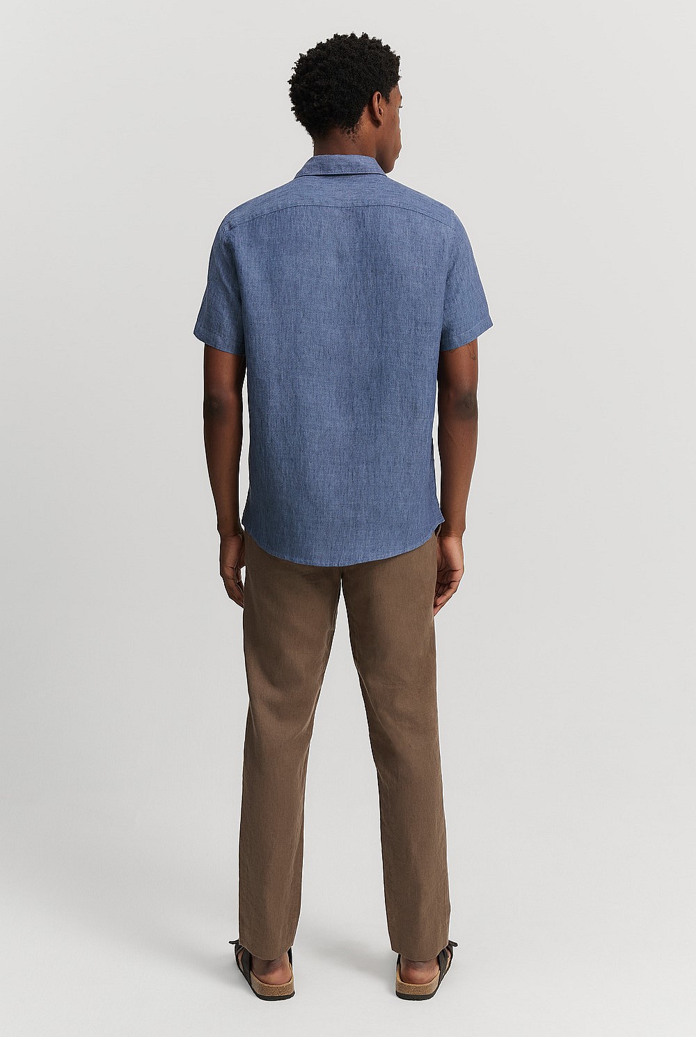 Regular Fit Organically Grown Linen Short Sleeve Shirt