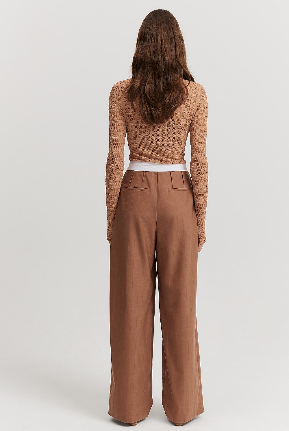 Self Stripe Pleat Pant