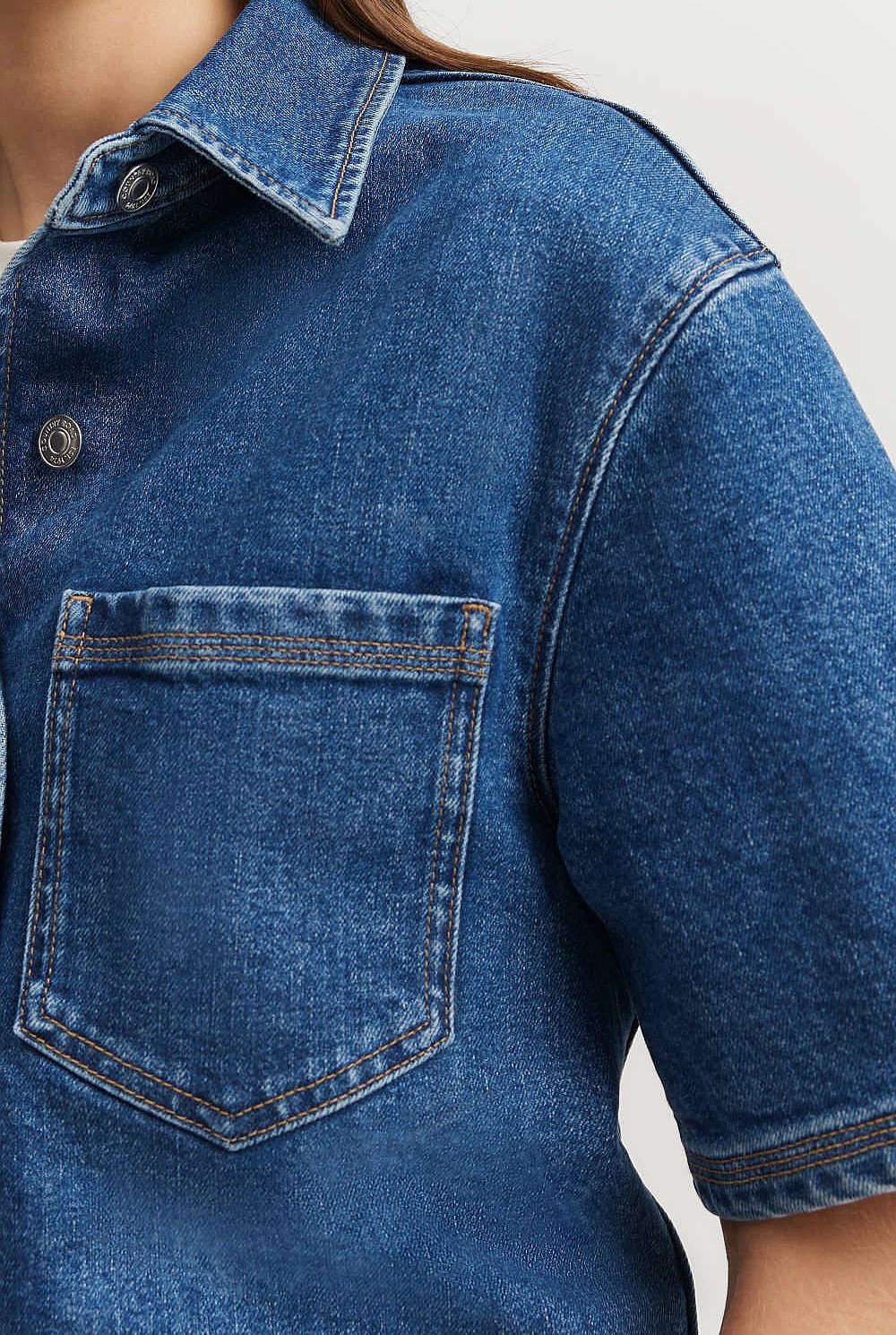 Denim Short Sleeve Shirt
