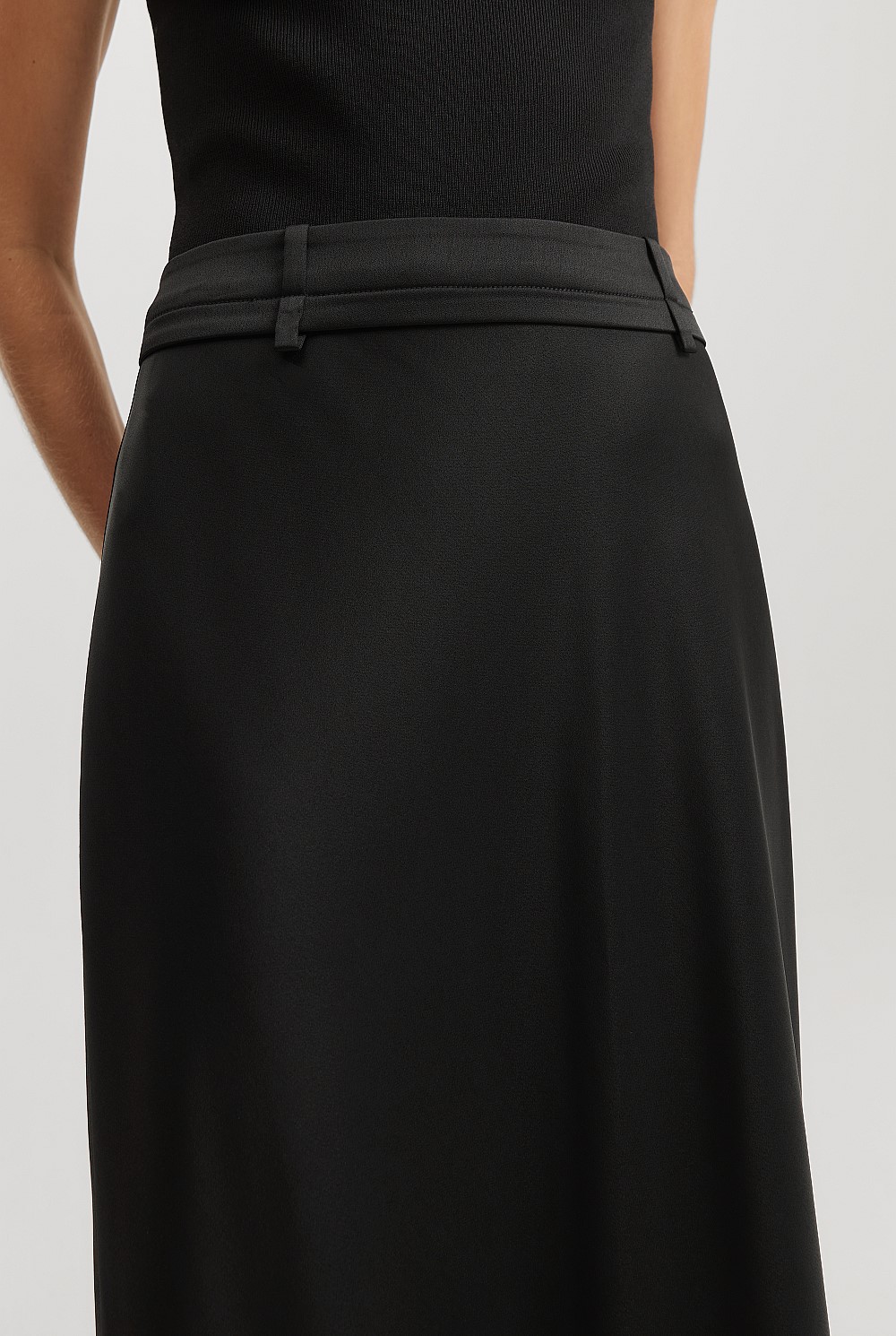 Column Satin Skirt