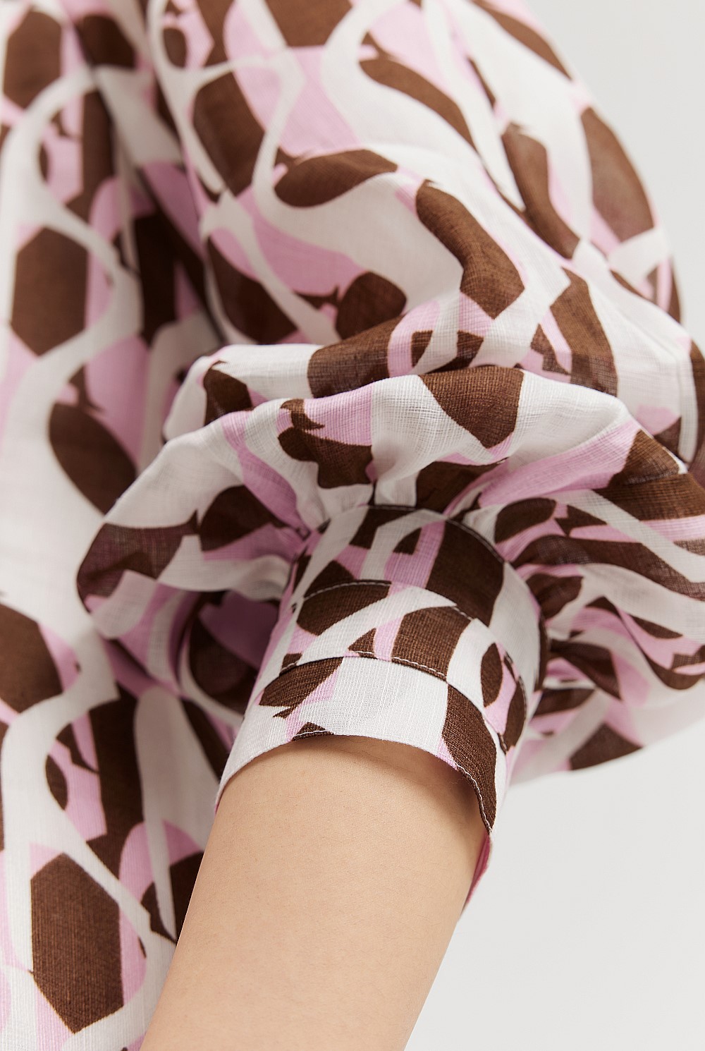 Print Pussybow Mini Dress