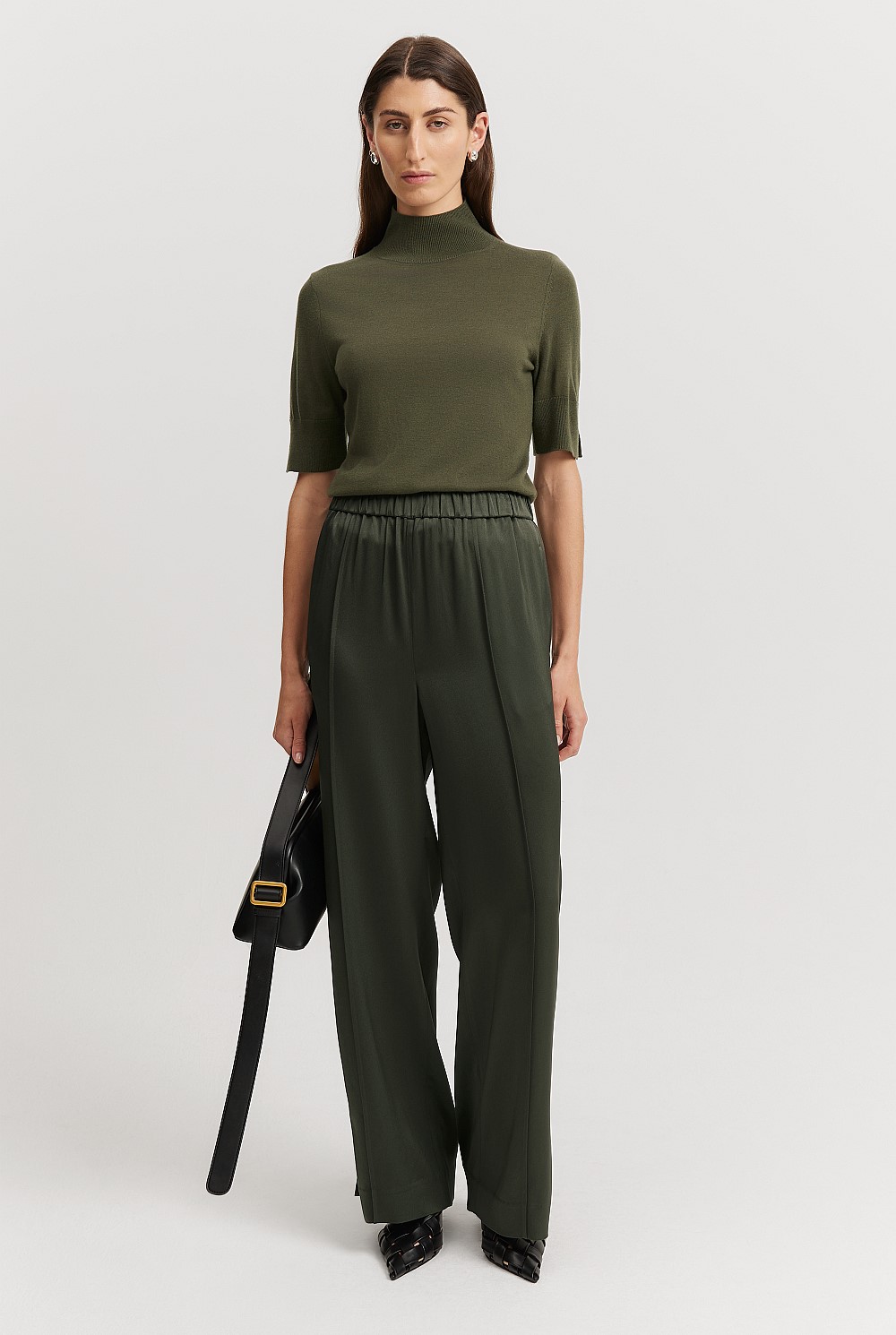 Satin Pull-On Pant