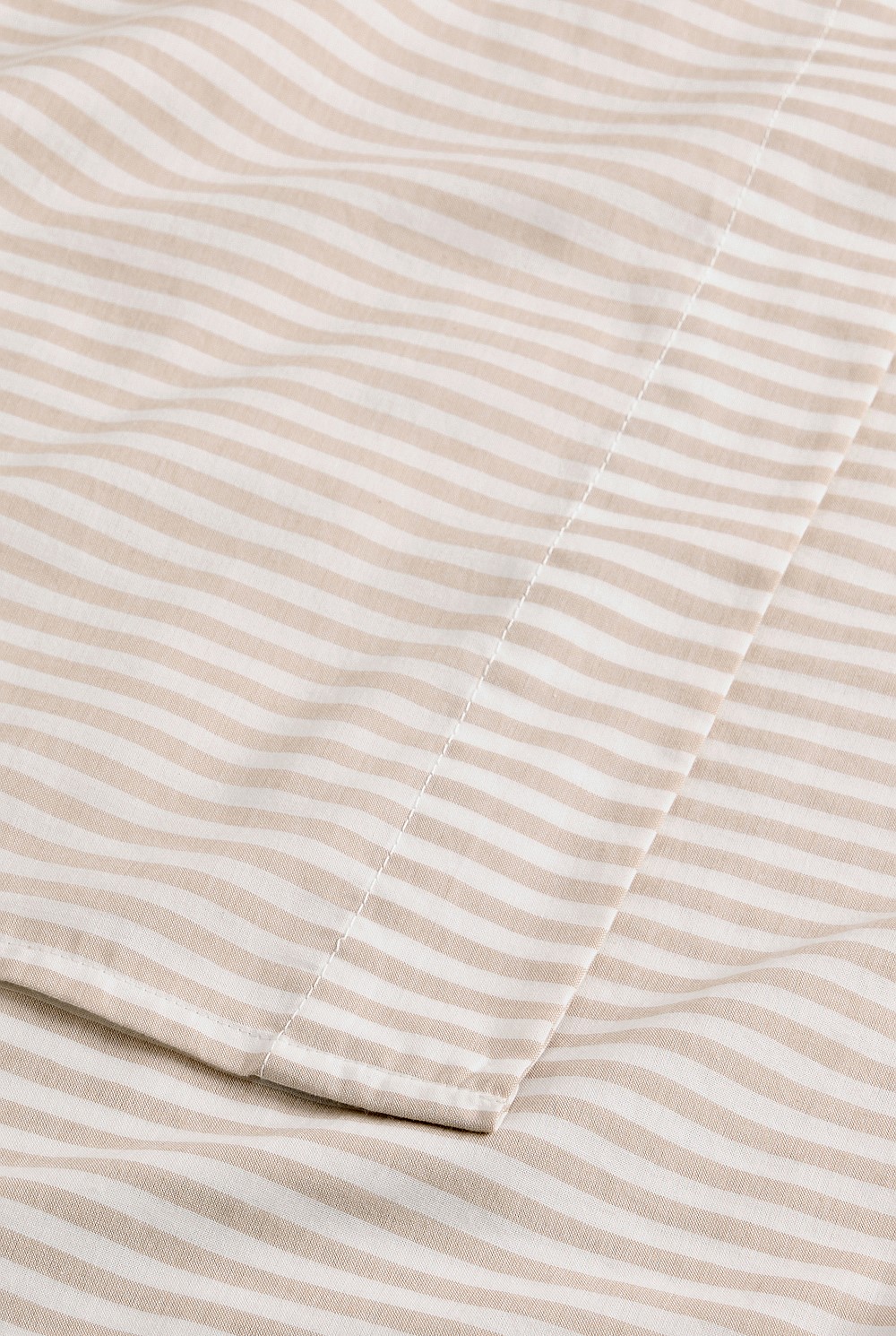 Brae Australian Cotton Stripe Queen Flat Sheet