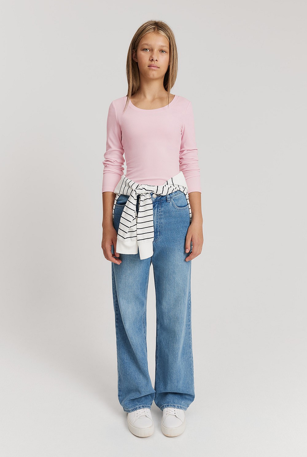 Teen Rib Crop Long Sleeve T-Shirt
