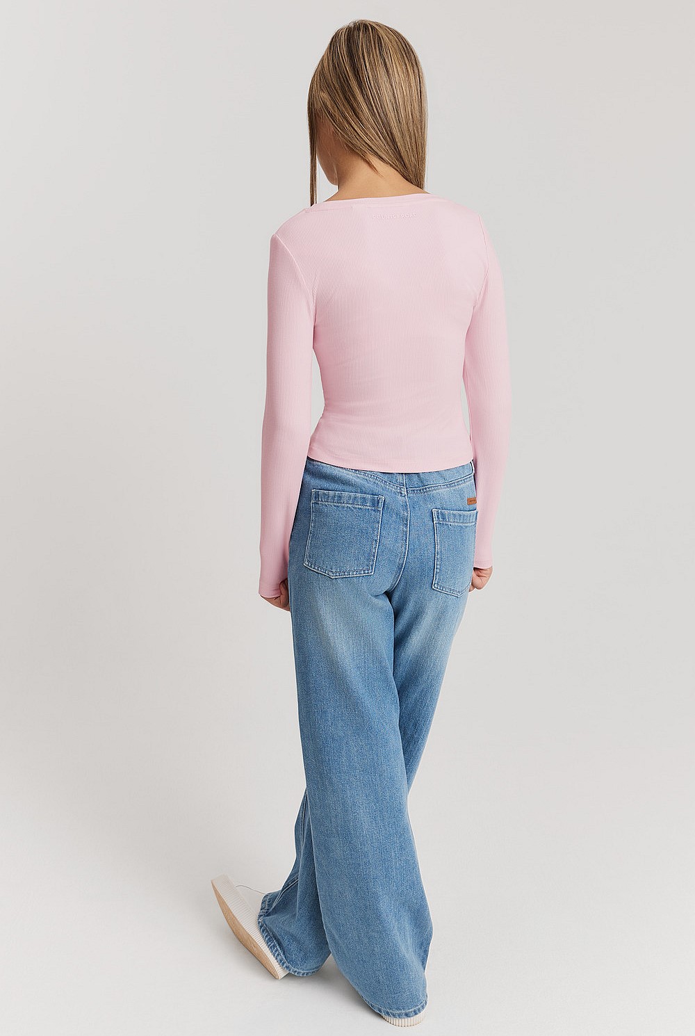 Teen Rib Crop Long Sleeve T-Shirt