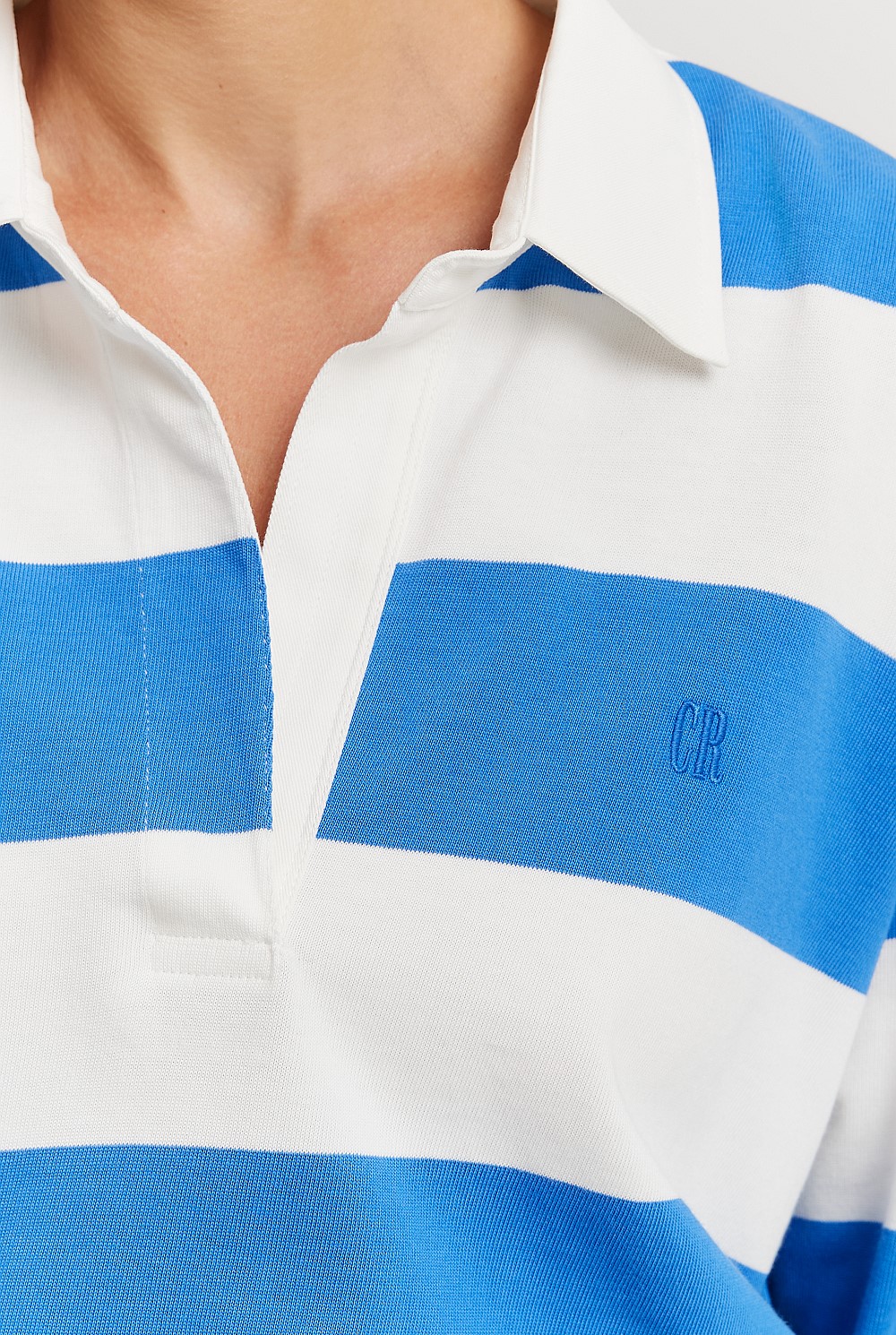 Cotton Stripe Long Sleeve Rugby Top