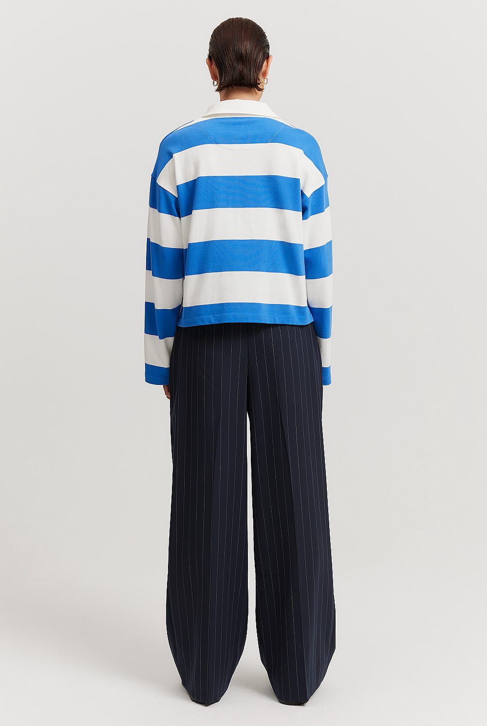 Cotton Stripe Long Sleeve Rugby Top