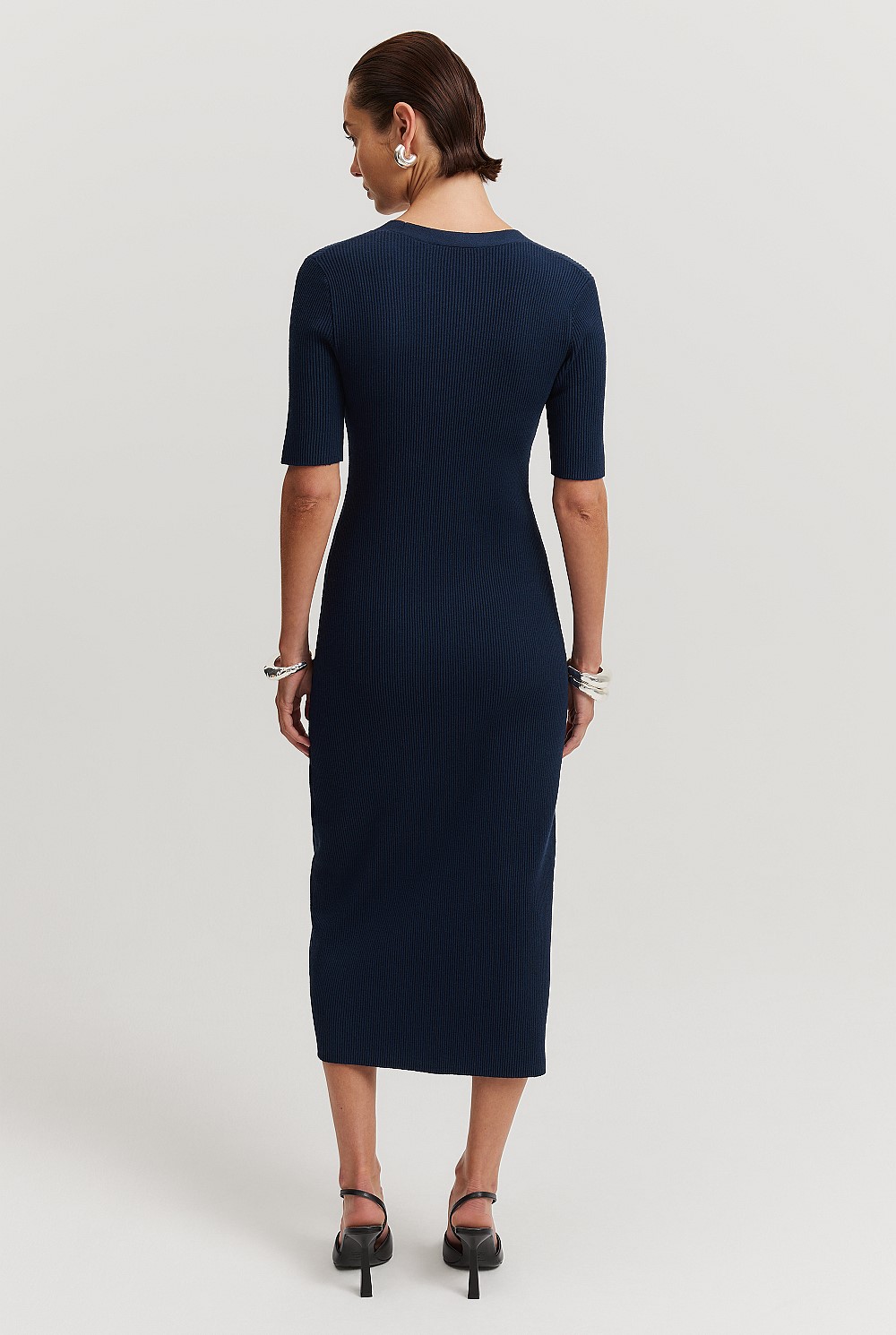 Button Through Knit Dress