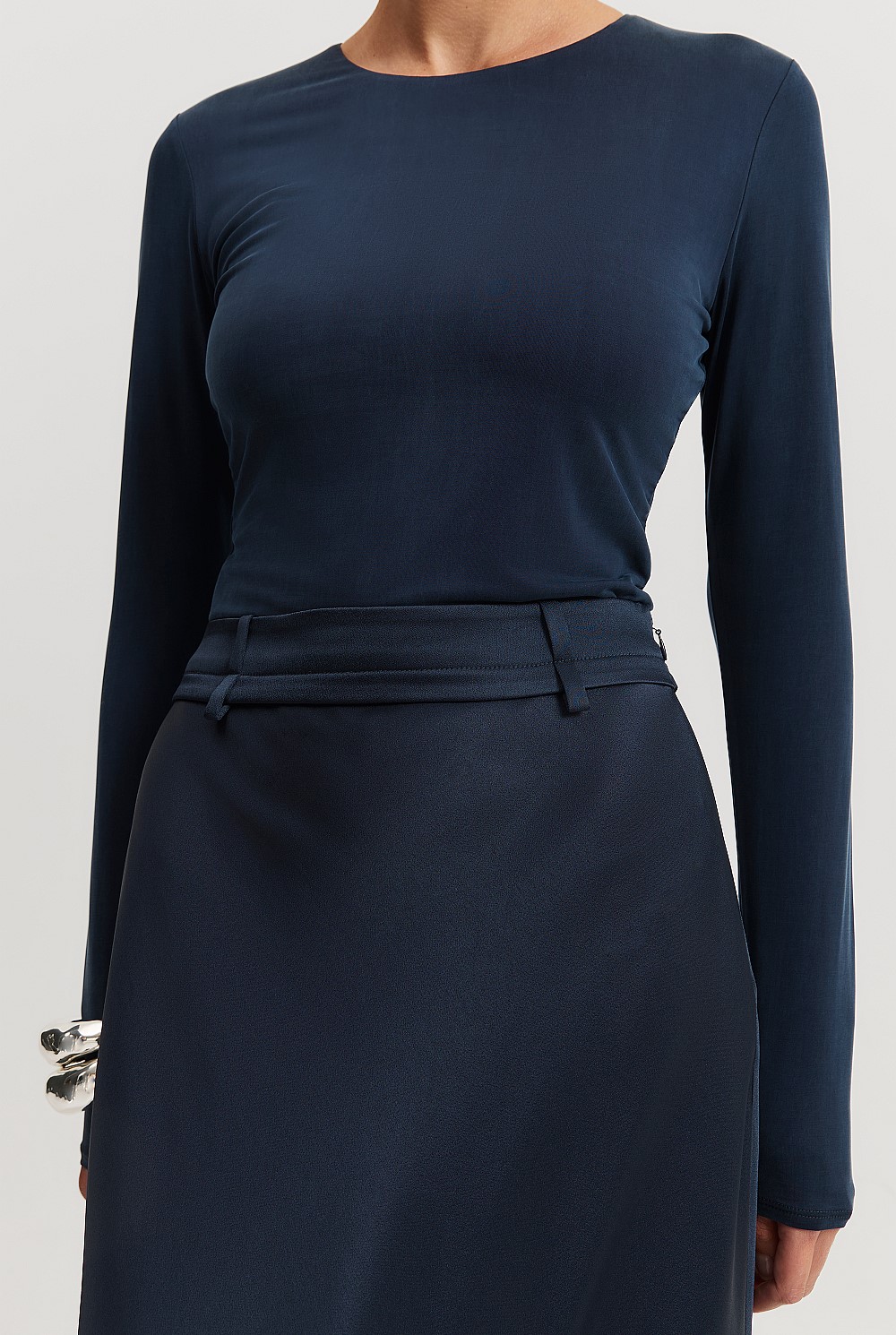 Column Satin Skirt