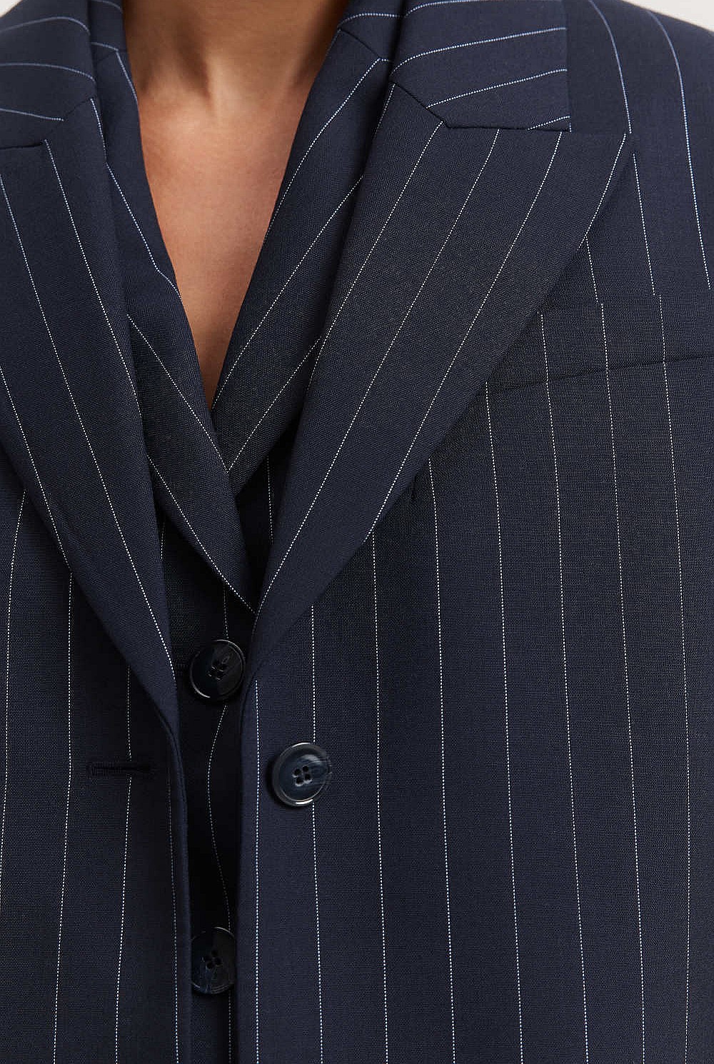 Longline Wool Suit Coat