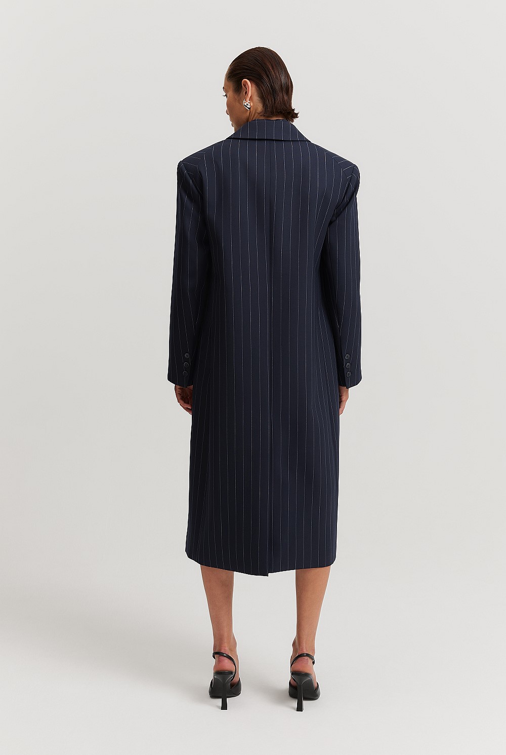 Longline Wool Suit Coat