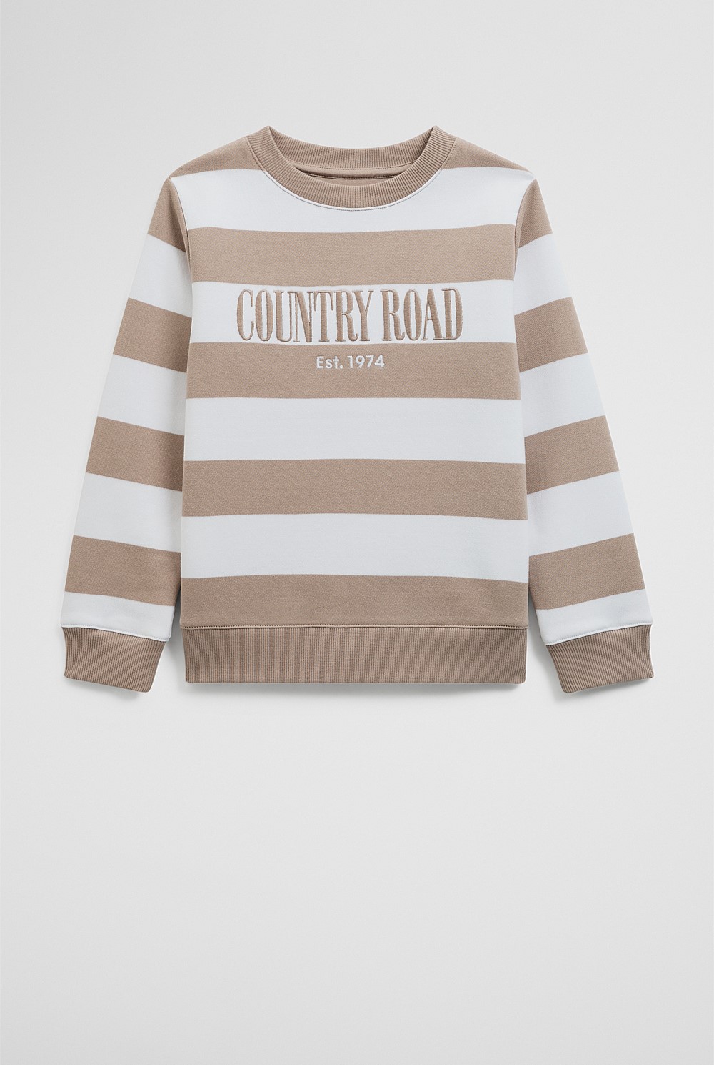 Verified Australian Cotton Heritage Stripe Sweat