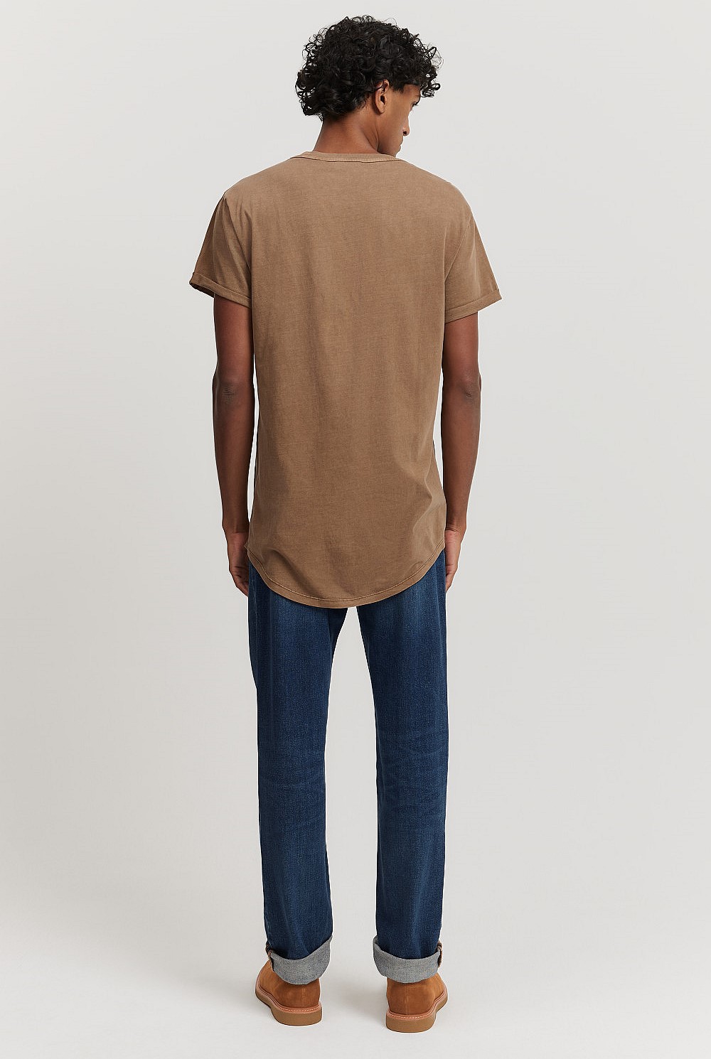 Australian Cotton Longline Garment Dyed T-Shirt