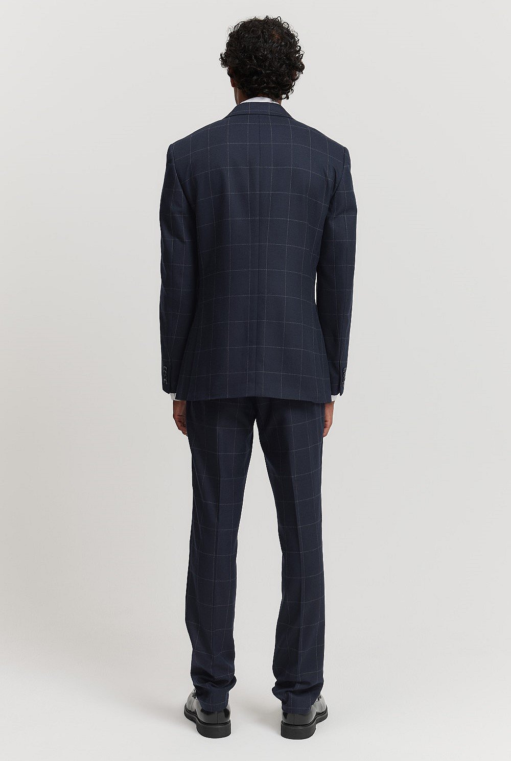 Regular Fit Cotton Wool Check Blazer