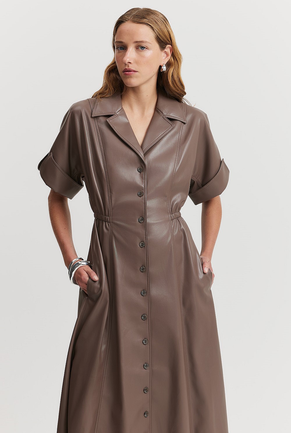 Cuff Detail Shirt Dress