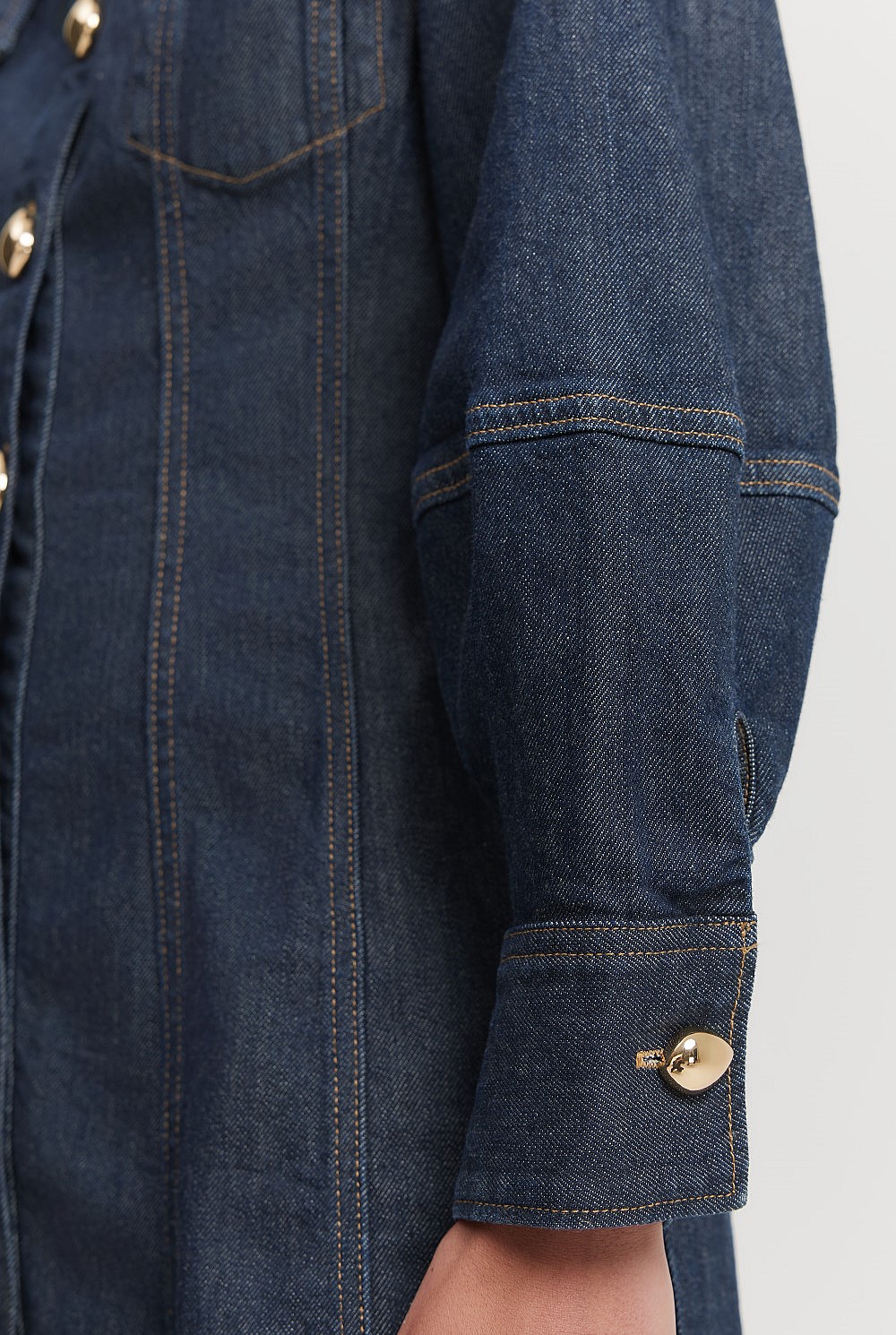 Blouson Denim Mini Dress
