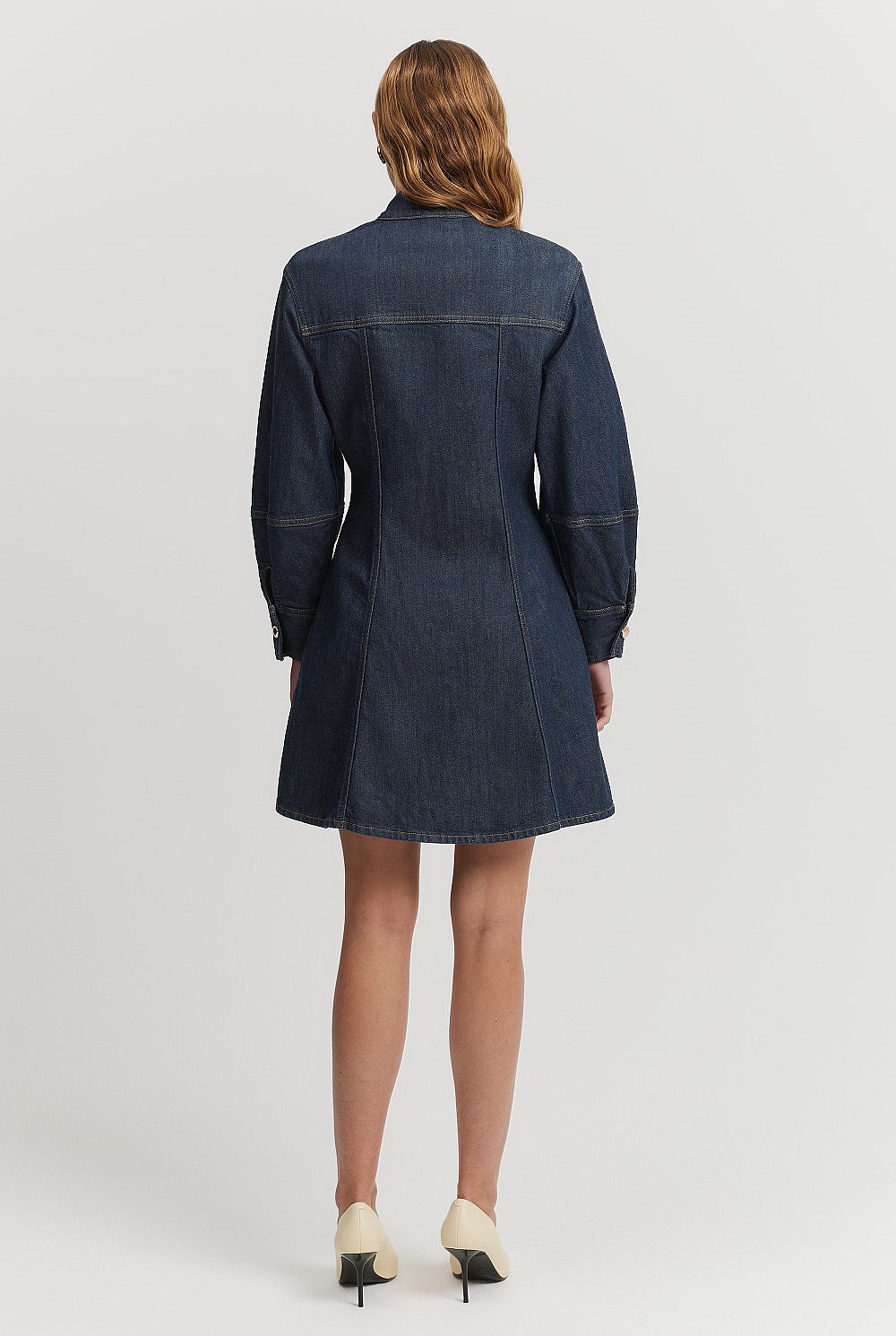 Blouson Denim Mini Dress