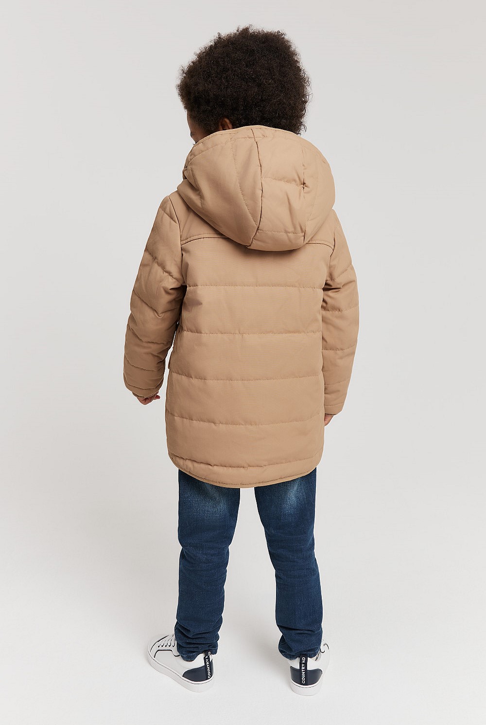 Nylon Blend Quilted Coat
