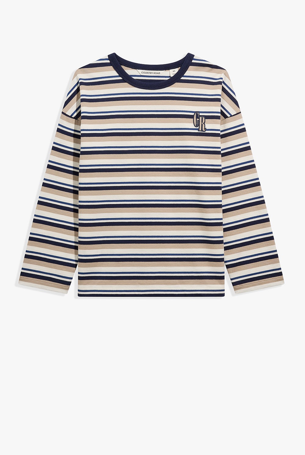 Organically Grown Cotton Stripe Logo T-Shirt