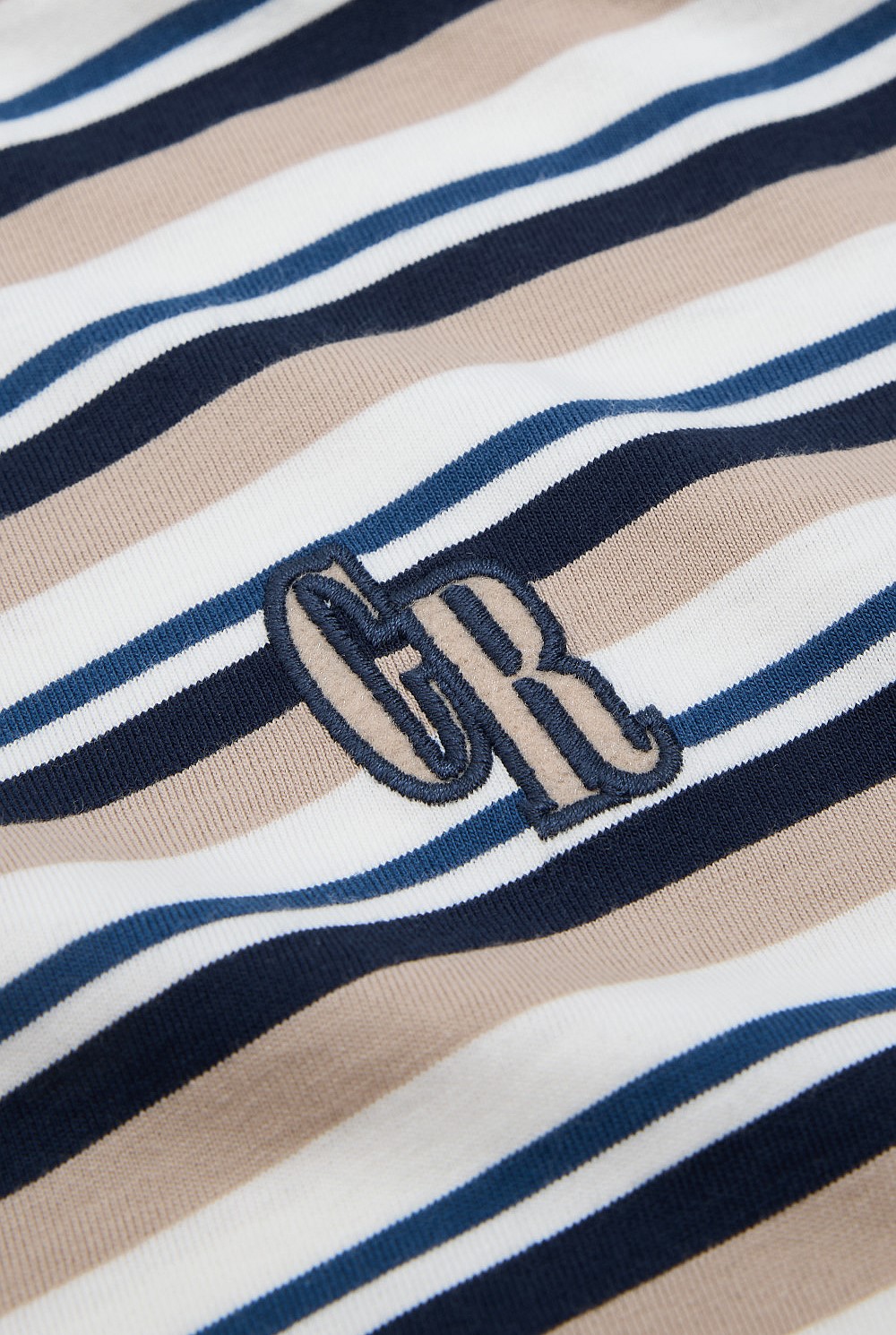 Organically Grown Cotton Stripe Logo T-Shirt