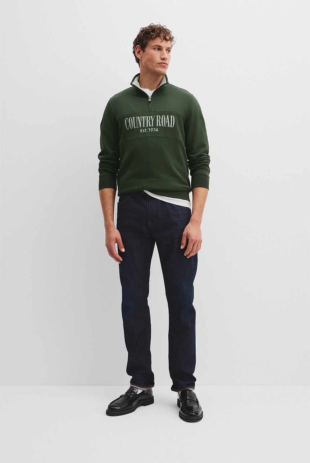 Verified Australian Cotton Half Zip Heritage Sweat