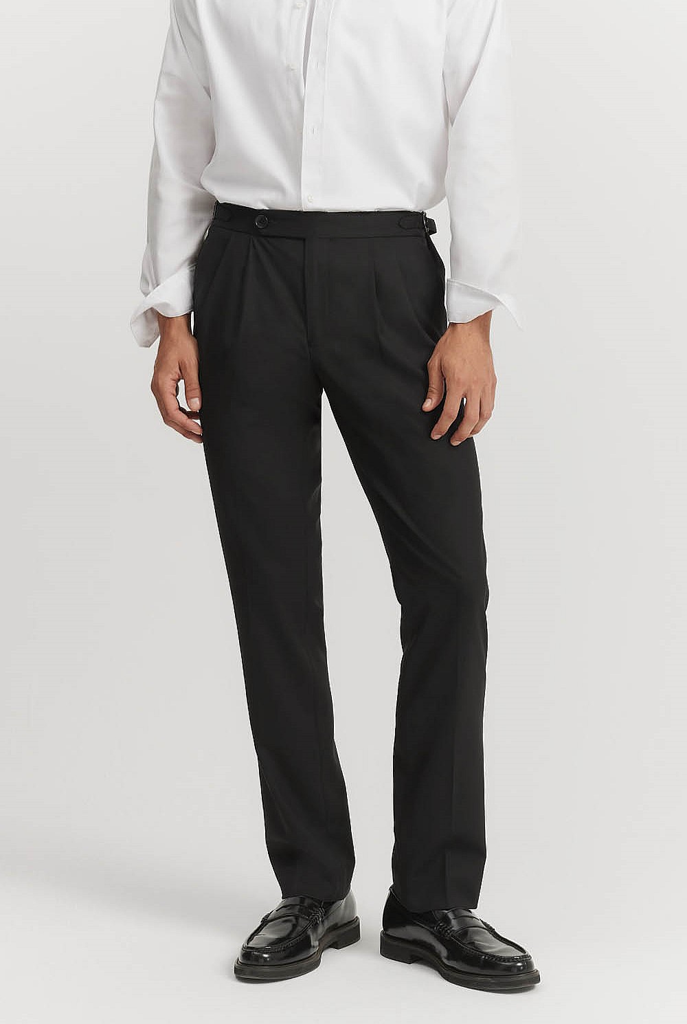 Wool Blend Buckle Pant