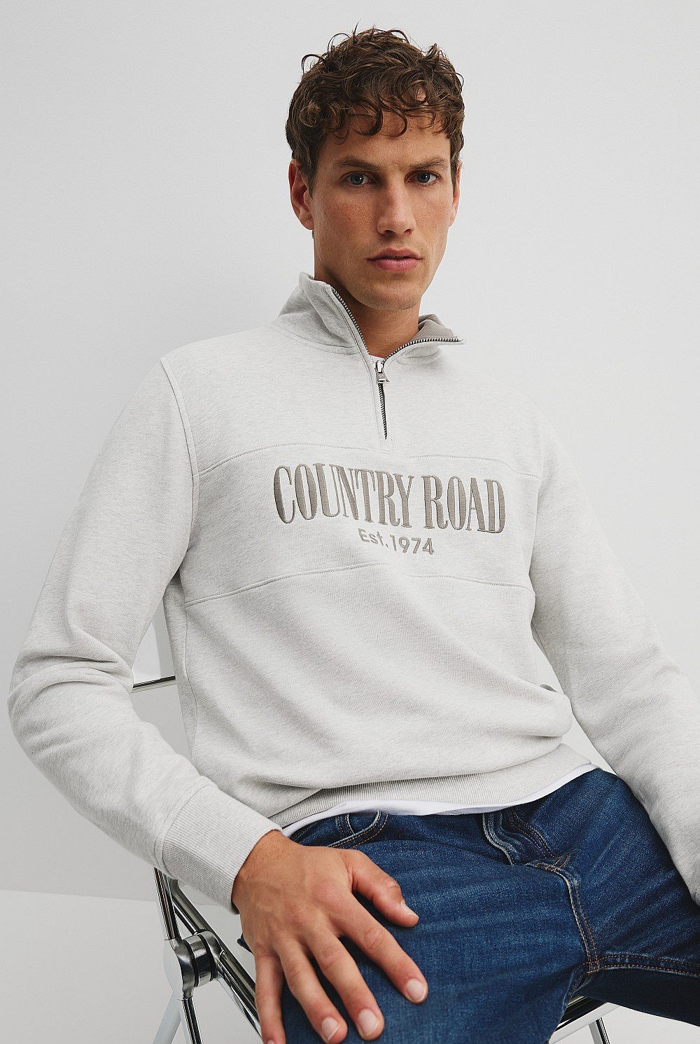 Verified Australian Cotton Half Zip Heritage Sweat