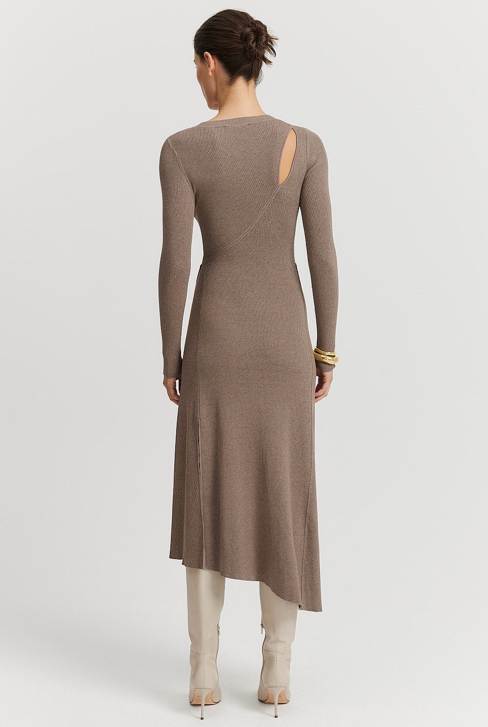 Asymmetric Knit Dress