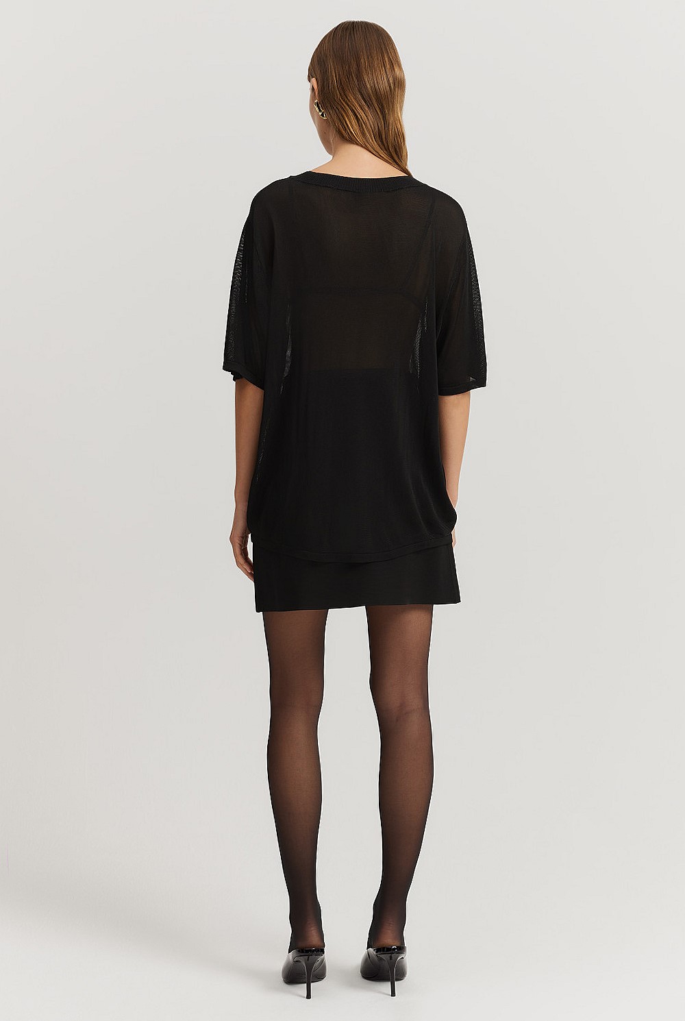 Sheer Knit T-Shirt
