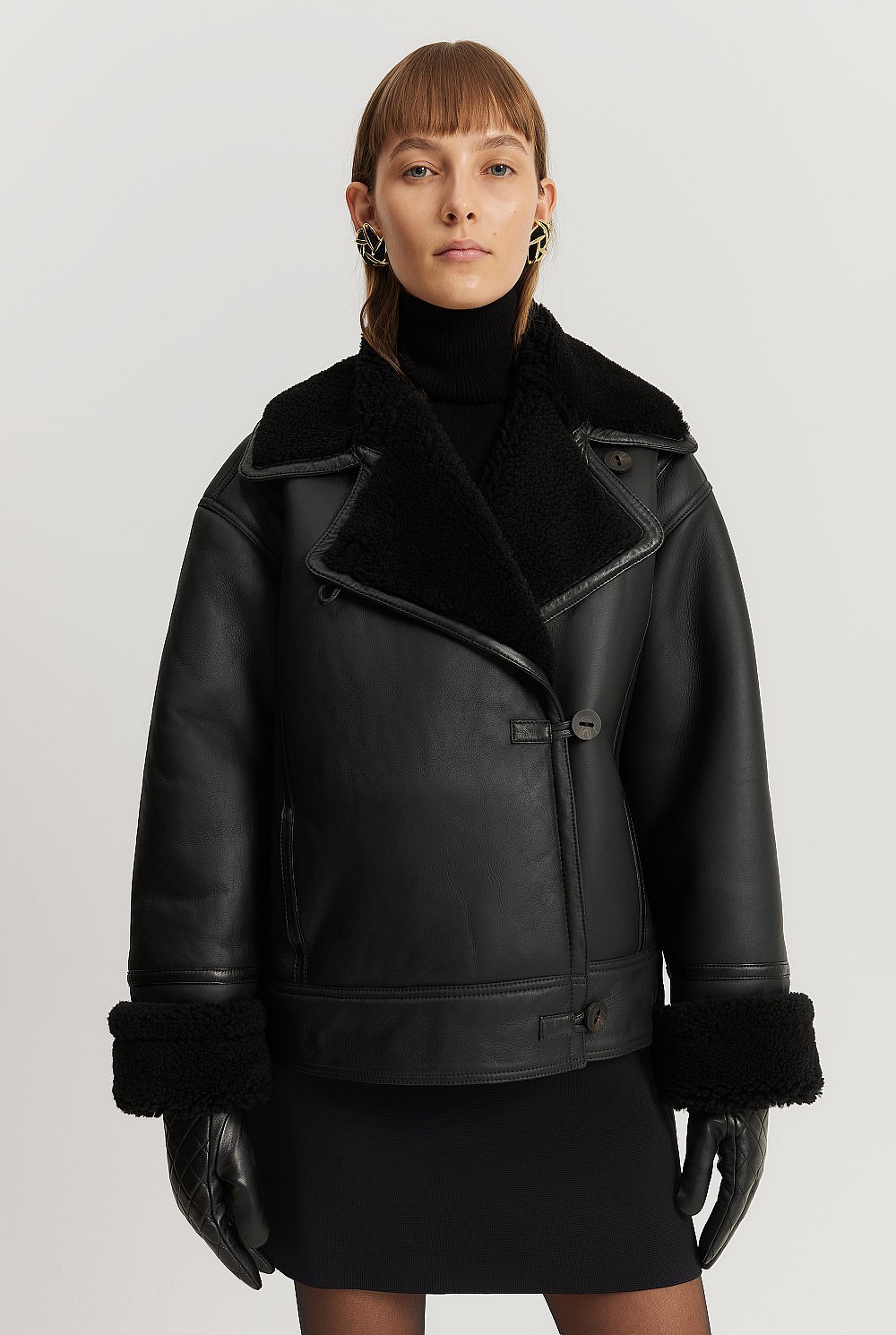 Leather Shearling Jacket