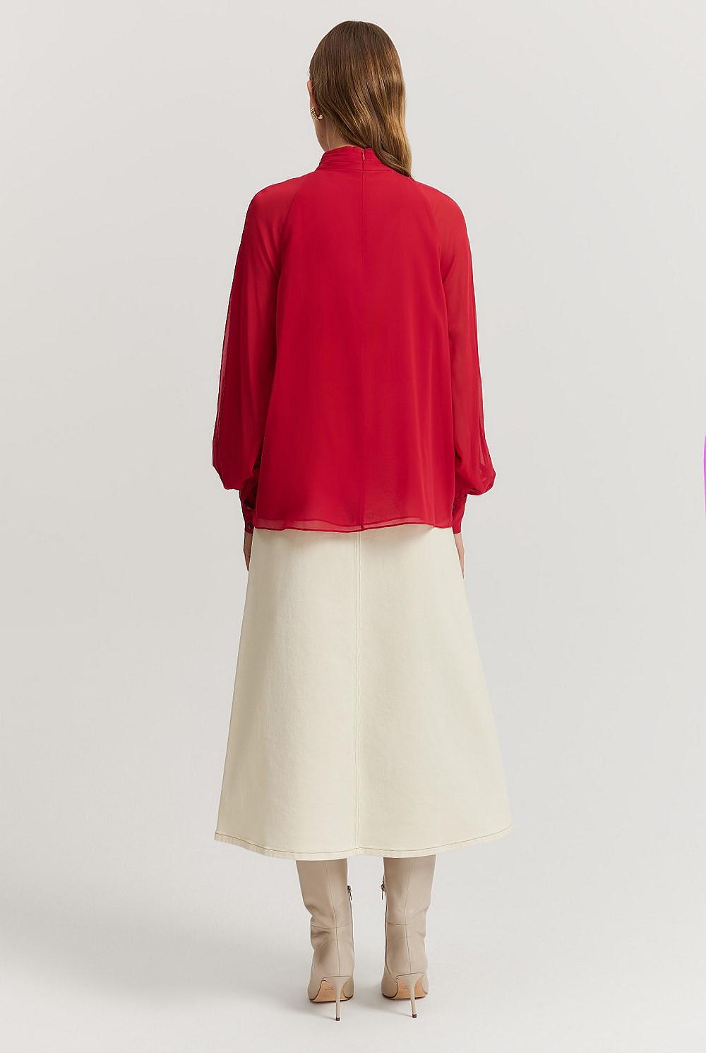 Tucked Drape Blouse